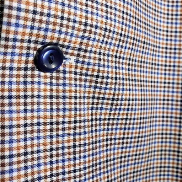 ETON Of Sweden, NWOT,  Multi colored check, Size 16.5/42 Contemporary Fit - Picture 5 of 9